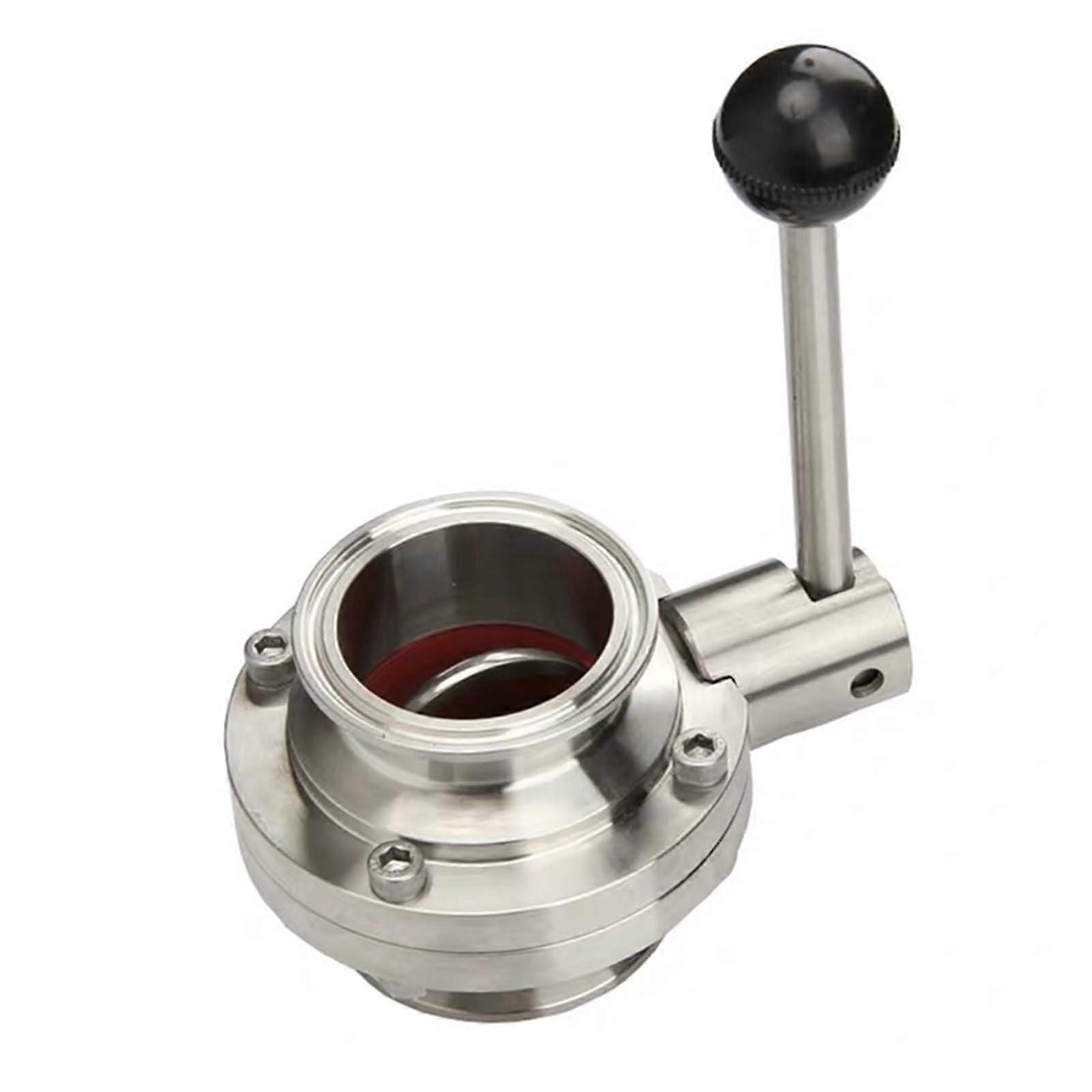 2 Inch SS304 Tri Clamp Sanitary Butterfly Valve Easy Flow Control LeakProof for Brewing