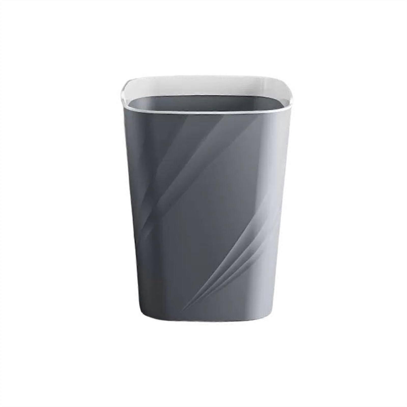 Large Capacity Bathroom Trash Can with Removable Pressure Ring and Wide Open  Plastic Waste Bin
