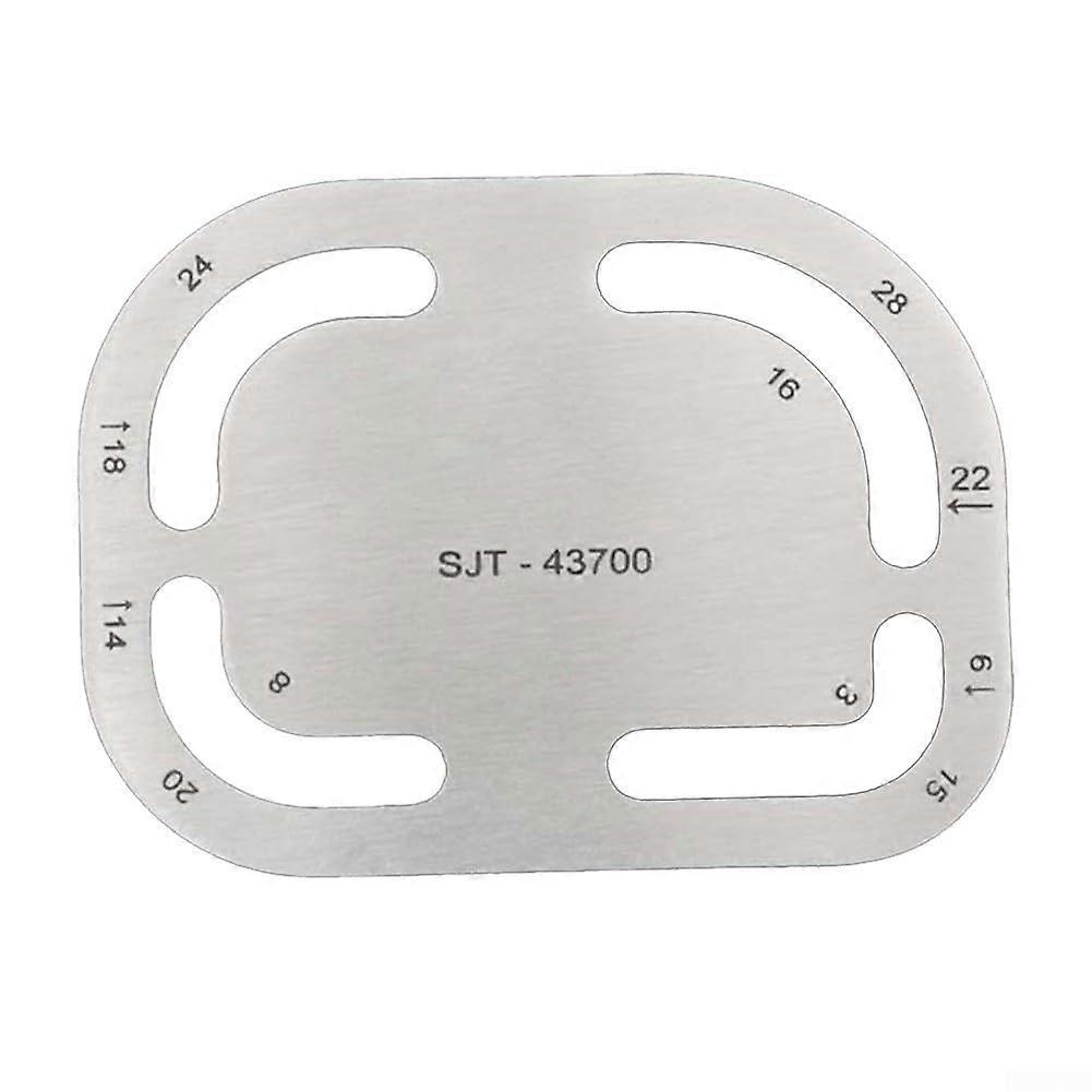 Leather Craft Ruler Stainless Steel Corner Template for Accurate Drawing and Strap Punching