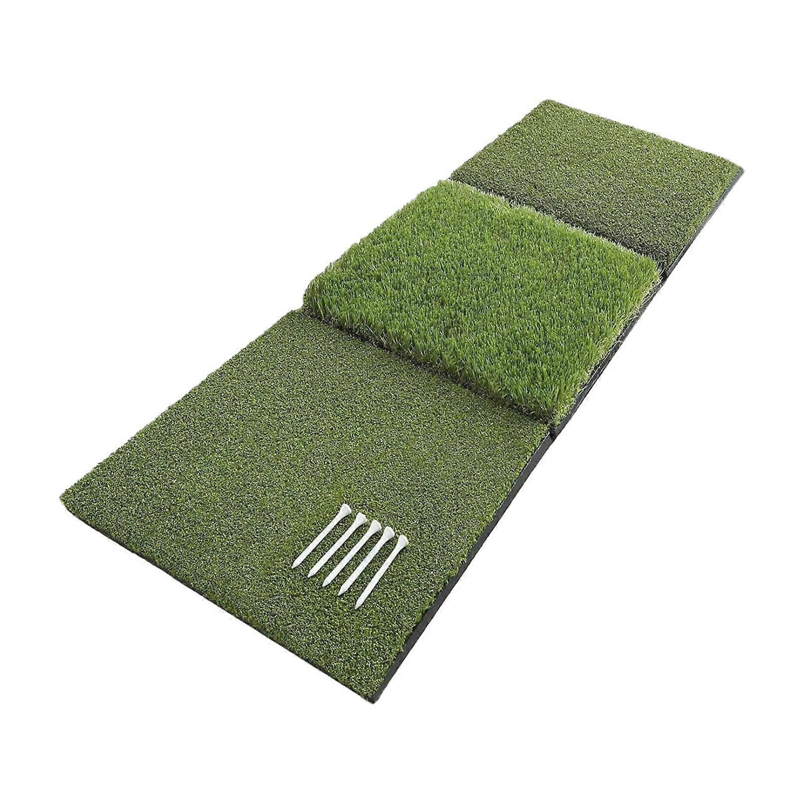 Golf Hitting Mat with Foldable Design and Nonslip Base for Indoor Outdoor Golf Practice