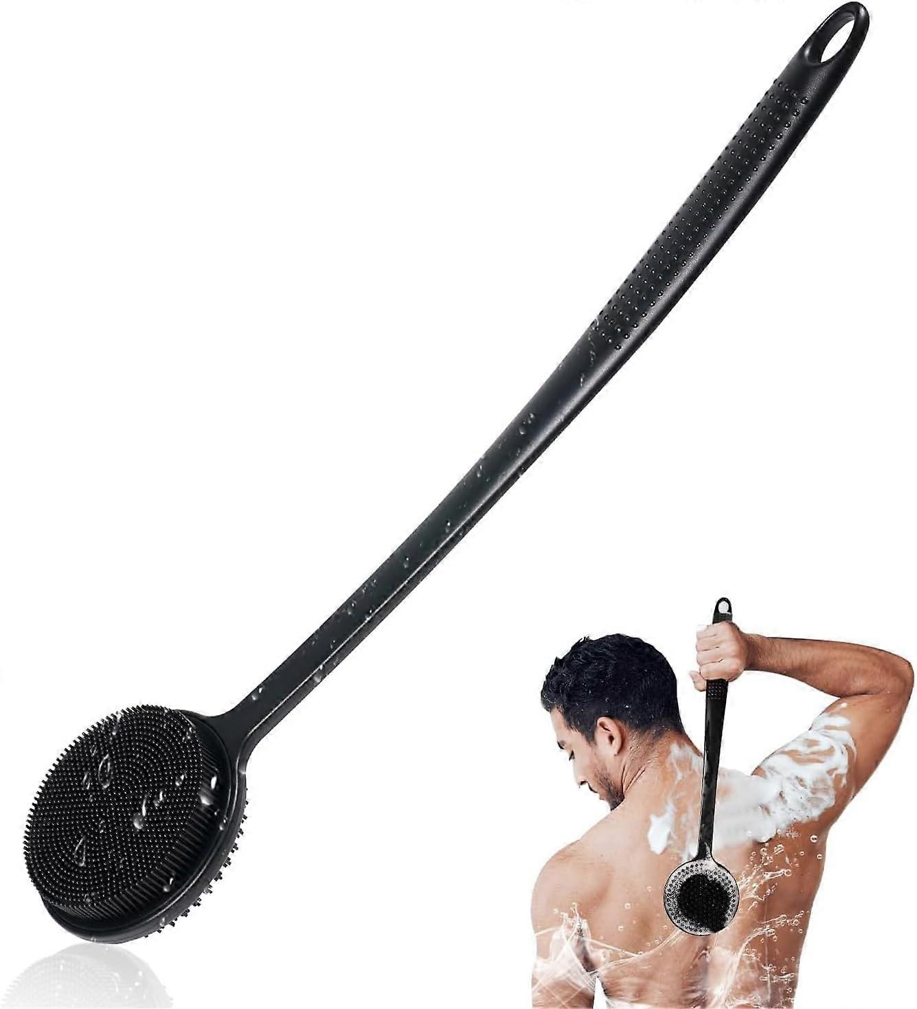Silicone Long-Handled Double-Sided Bath Brush
