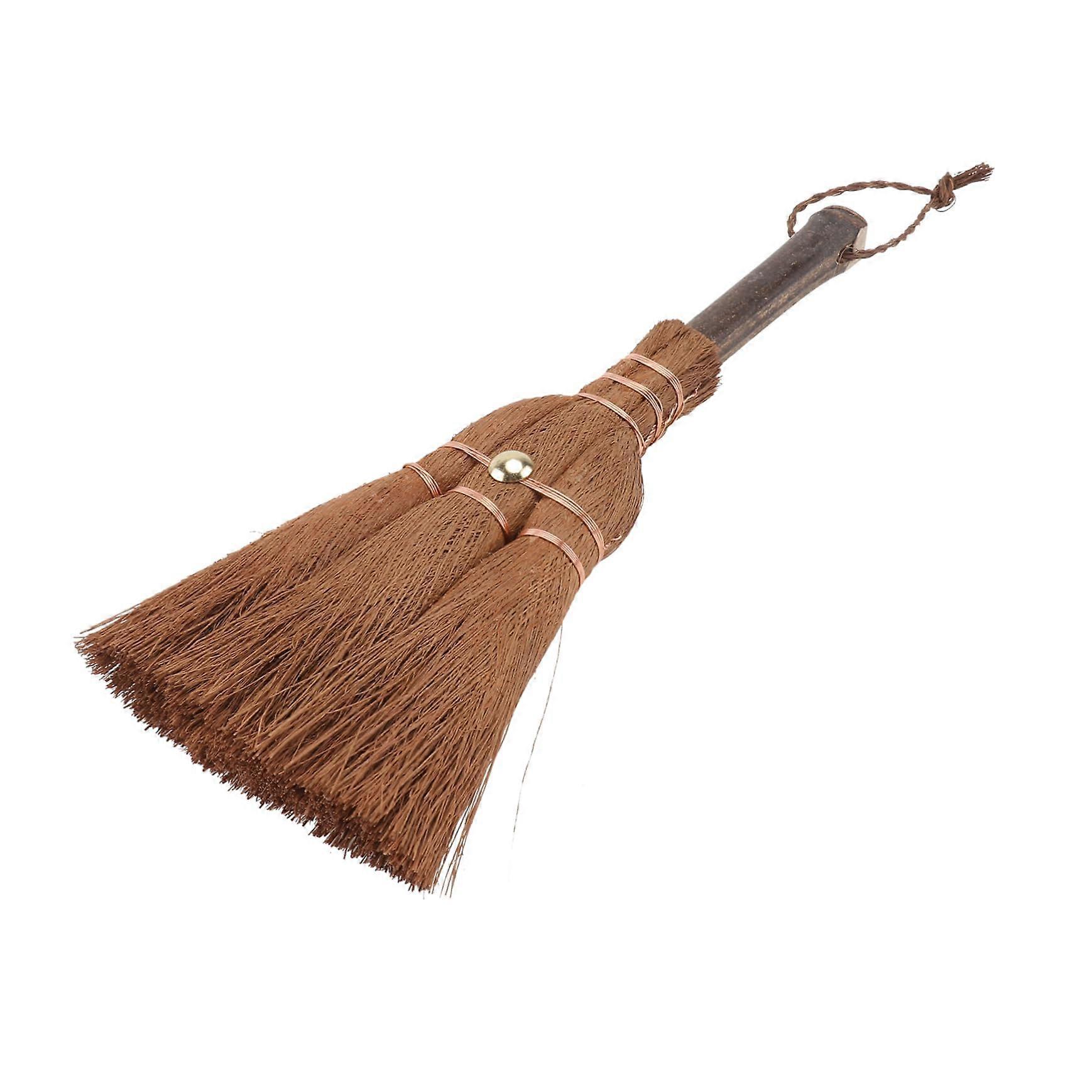 Mini Handheld Broom with Natural Bristles for Table and Tea Ceremony Small Garbage Cleanup