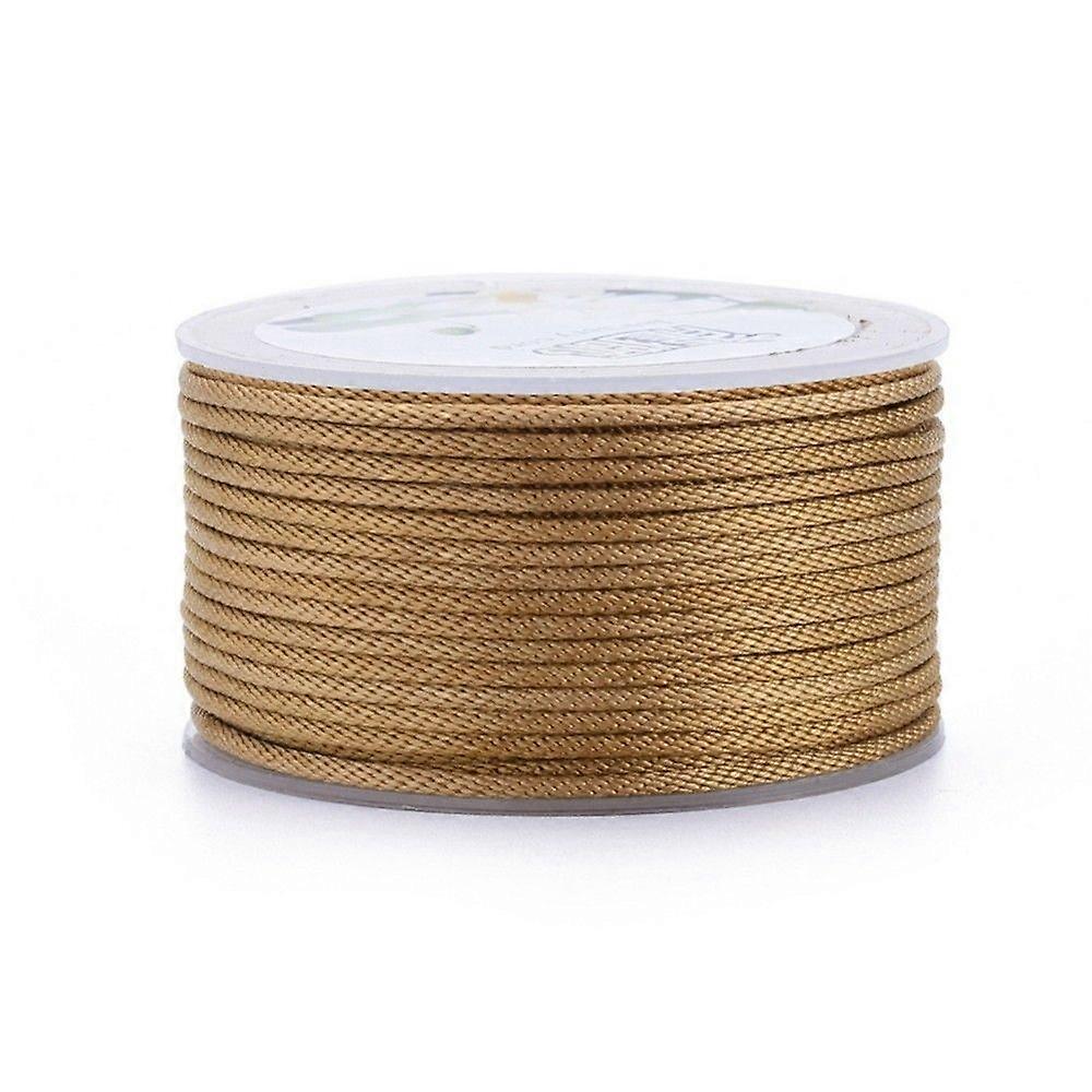 Polyester Cords for Jewelry Making Beading Crafting Tan 2mm 21.87 yards(20m)/roll