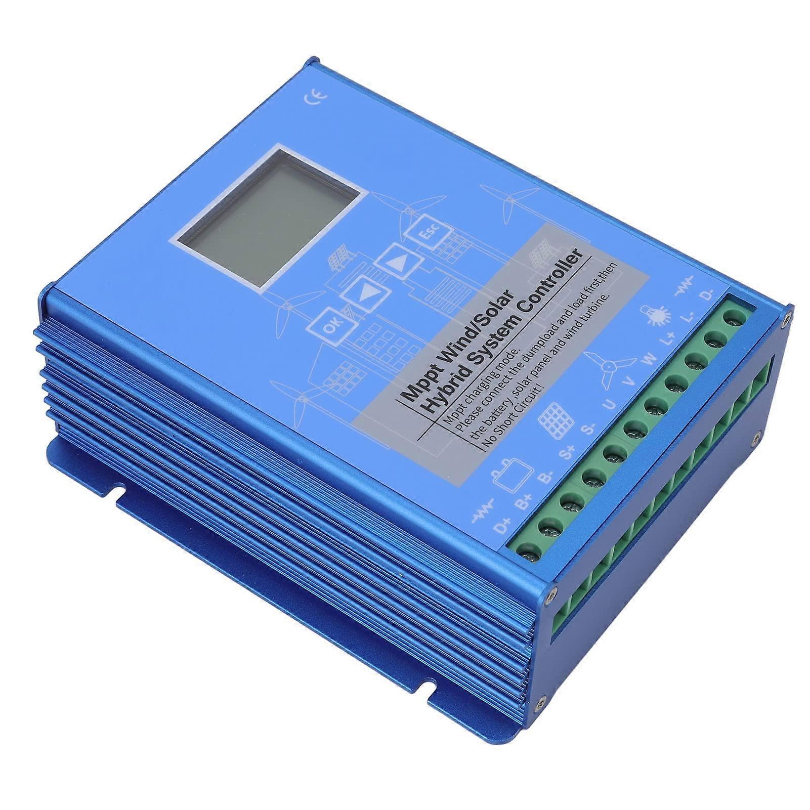 MPPT Wind Solar Hybrid Charge Controller with LCD for Off Grid Battery Life Protection