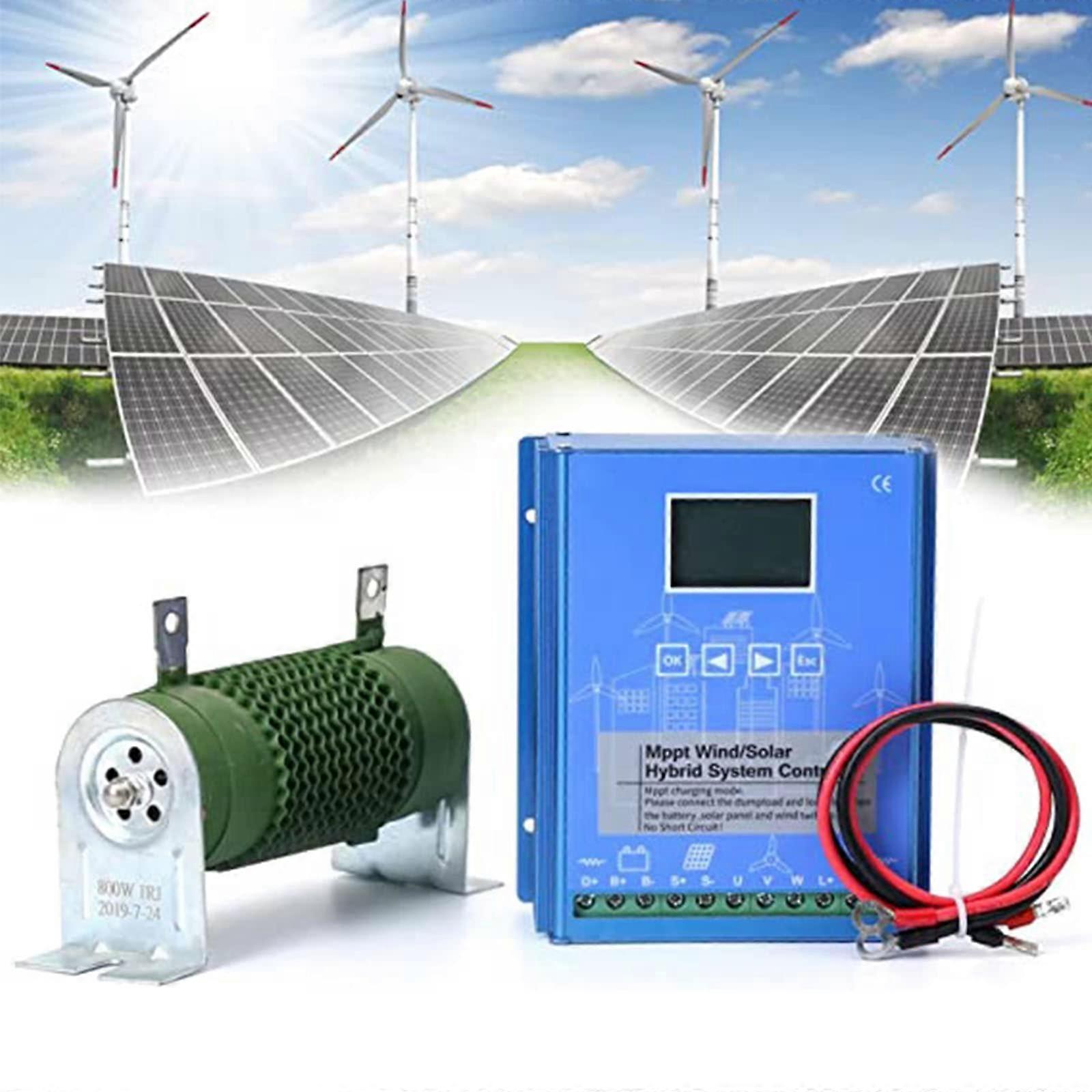 Wind Solar Hybrid Charge Controller 12V/24V/48V with Dump Load for Wind Turbine and Solar Panel
