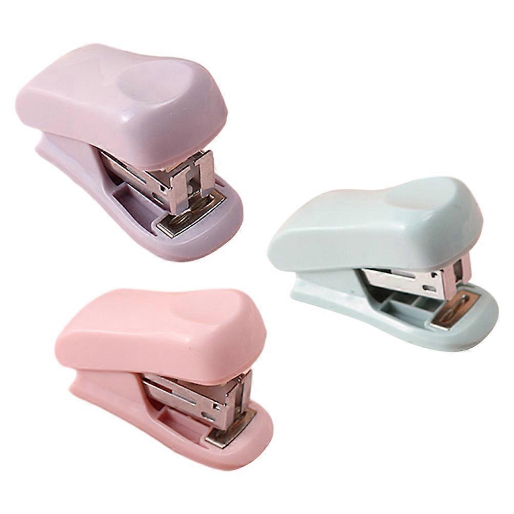 Mini Stapler Handheld Tool for Office Use 3Pcs Colored Small Staplers