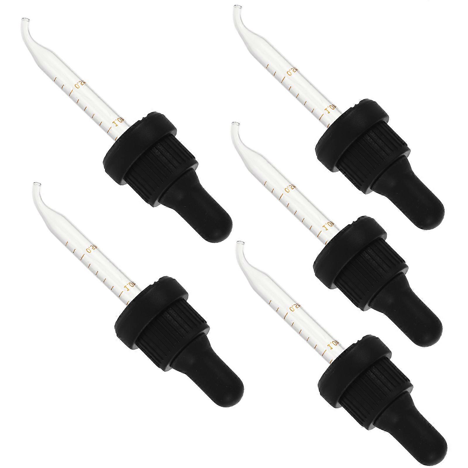 5Pcs Plastic Dropper Caps for Essential Oil Bottles with Graduated Control Tips
