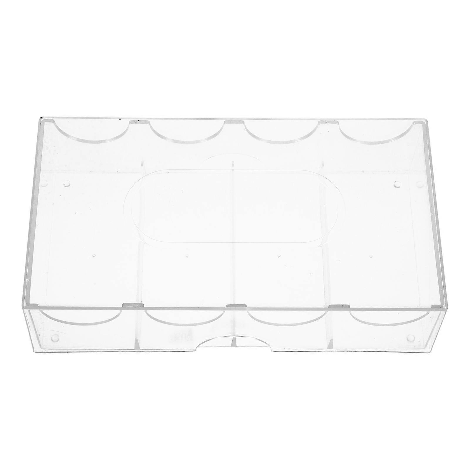 Poker Chip Holder Multi-Grid Poker Chip Storage Box for Organized Use