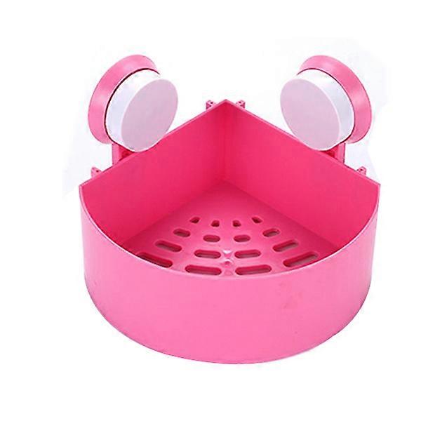 Bathroom Corner Rack Plastic Organizer for Kitchen Use Pink