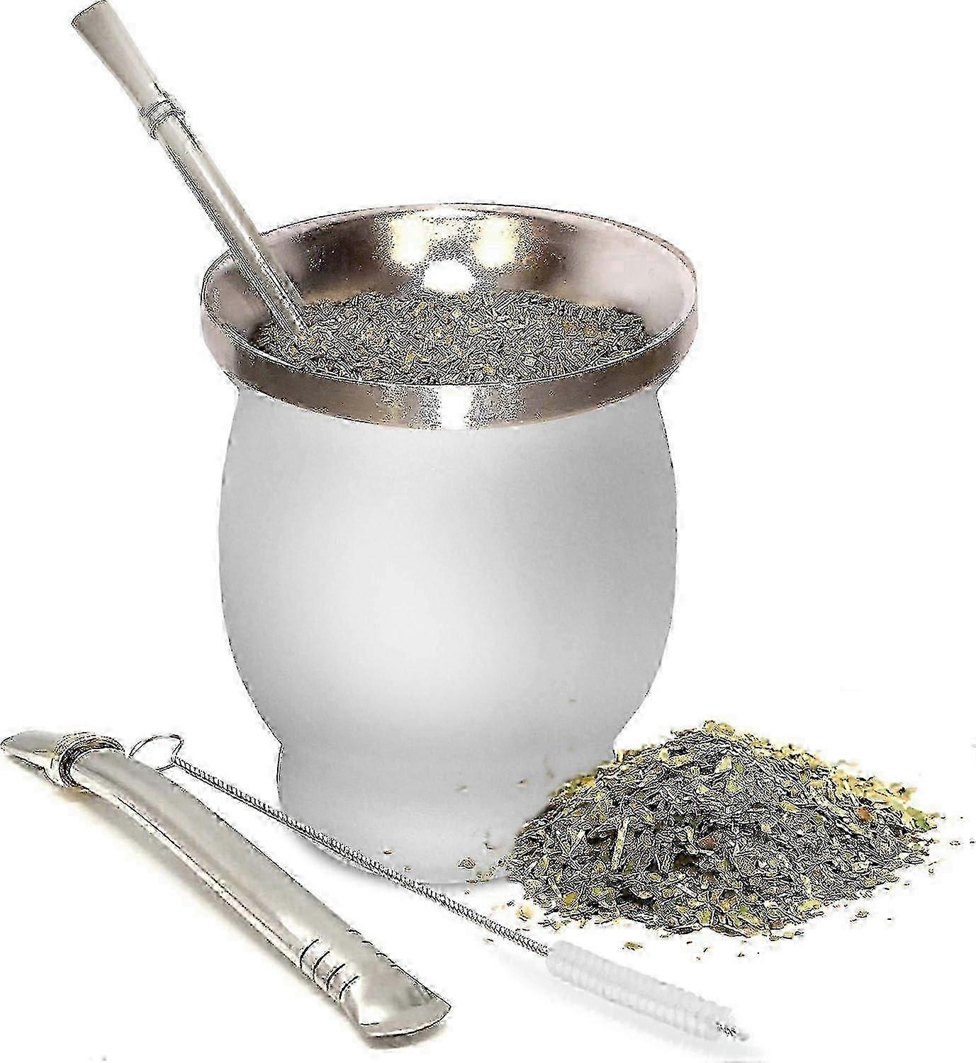 Mate Cup And Bombilla Set - Yerba Mate Set Includes One Yerba Mate Cup