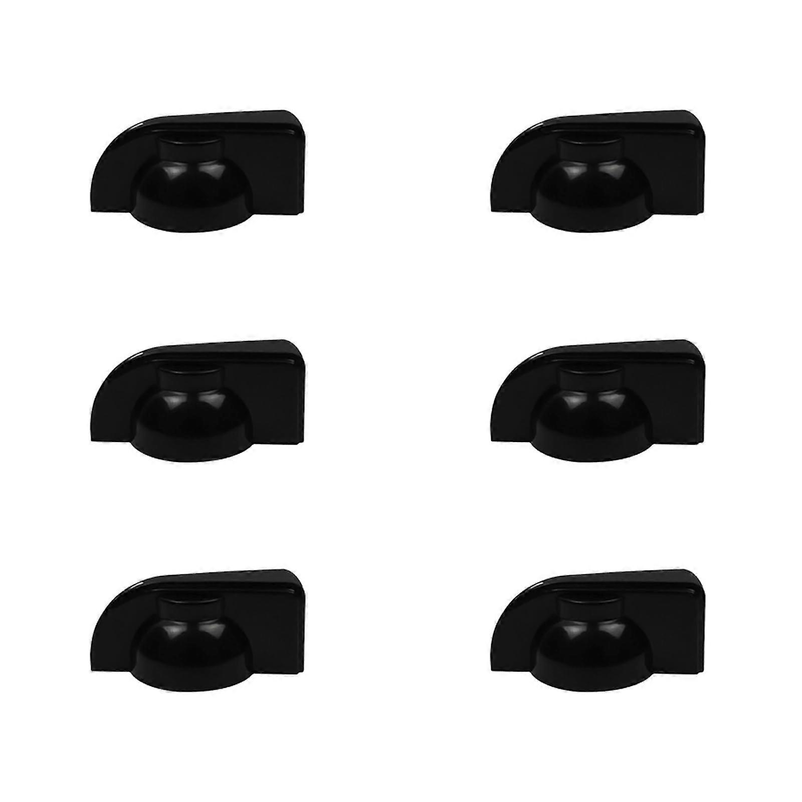 6pcs Guitar Amp Knobs Set with Timeless Black Finish, Replacement for Pedal and Amplifier Controls