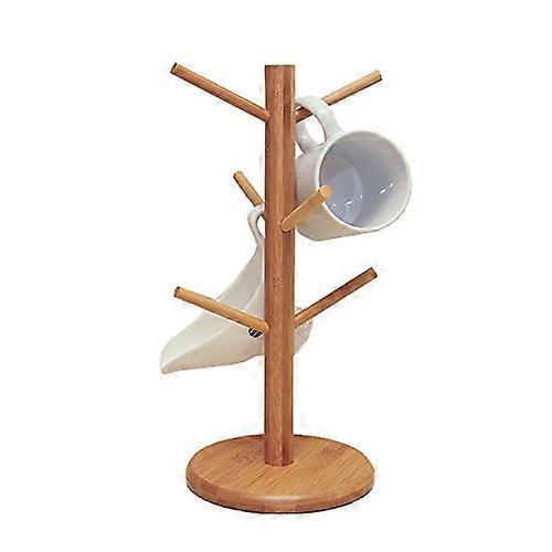 Eco Friendly Mug Tree Stand with SpaceSaving Round Base for Countertop Cup Storage