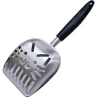 Cat Litter Scoop, Aluminum Alloy Sifter, Kitty Metal Scooper, Deep Shovel, Long Handle, Poop Sifting, Kitten Pooper Lifter, Durable, Heavy Duty, for