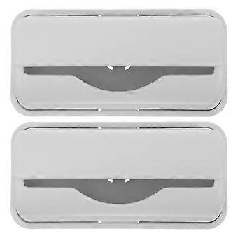2pcs Wall-mounted Trash Bag Dispenser Garbage Bag Storage Box Trash Bag Container for Bathroom Kitchen (Grey)