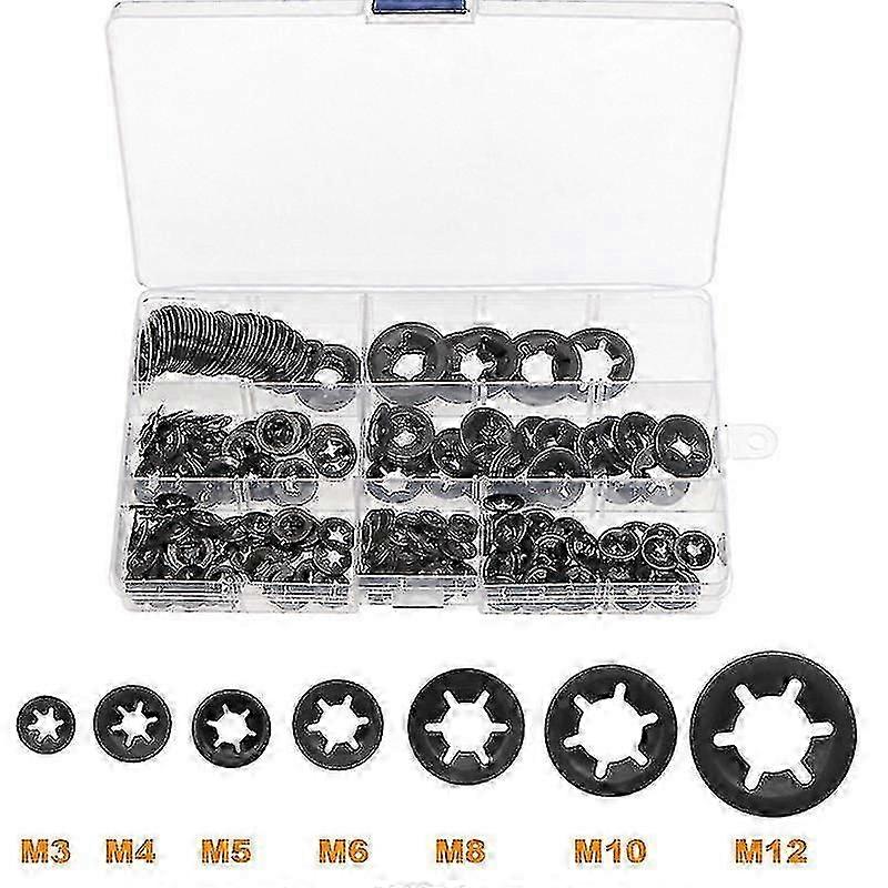 340pcs Quick Lock Washers, Steel Construction Lock Washer Set