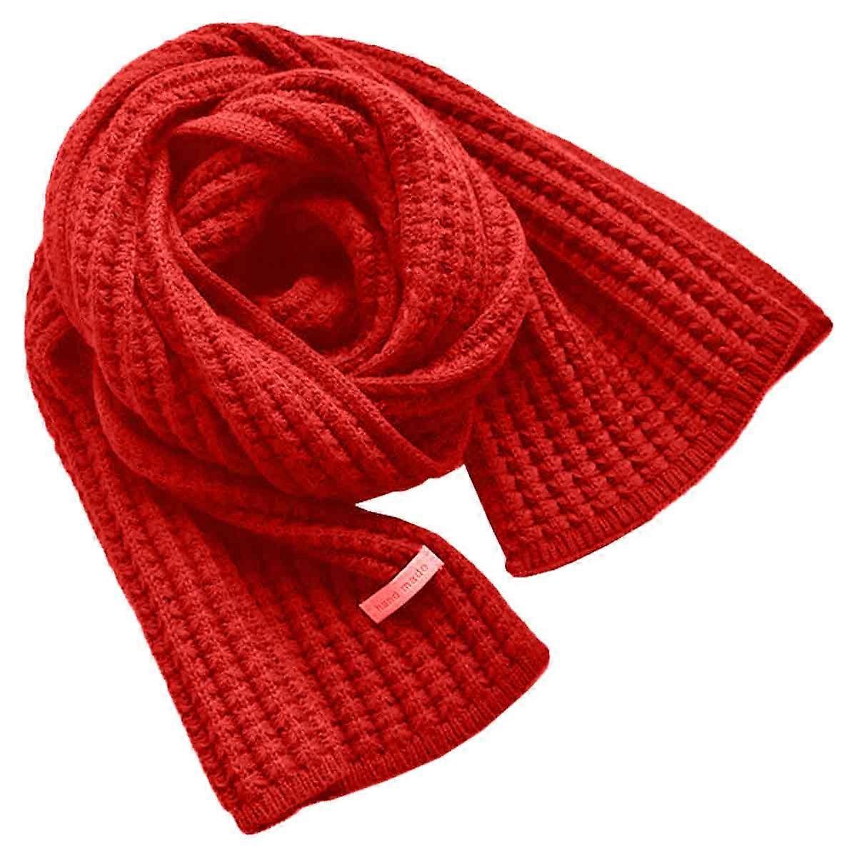 Warm Soft Thick Cable Knit Scarf