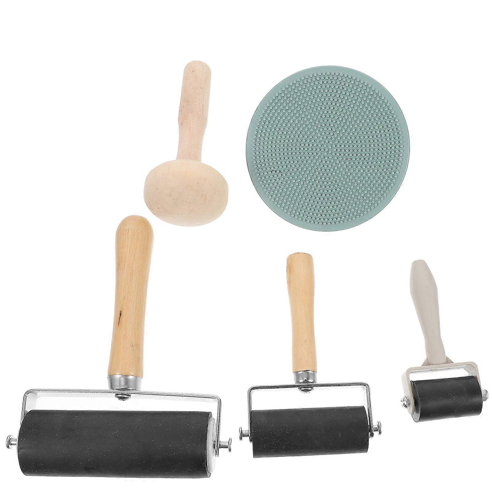 Ink Roller for Printmaking Glue Roller 5Sets Portable