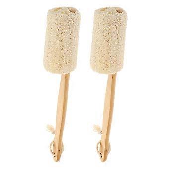 Natural Loofah Bath Brush for Shower Use 2Pcs Body Cleaning Tool