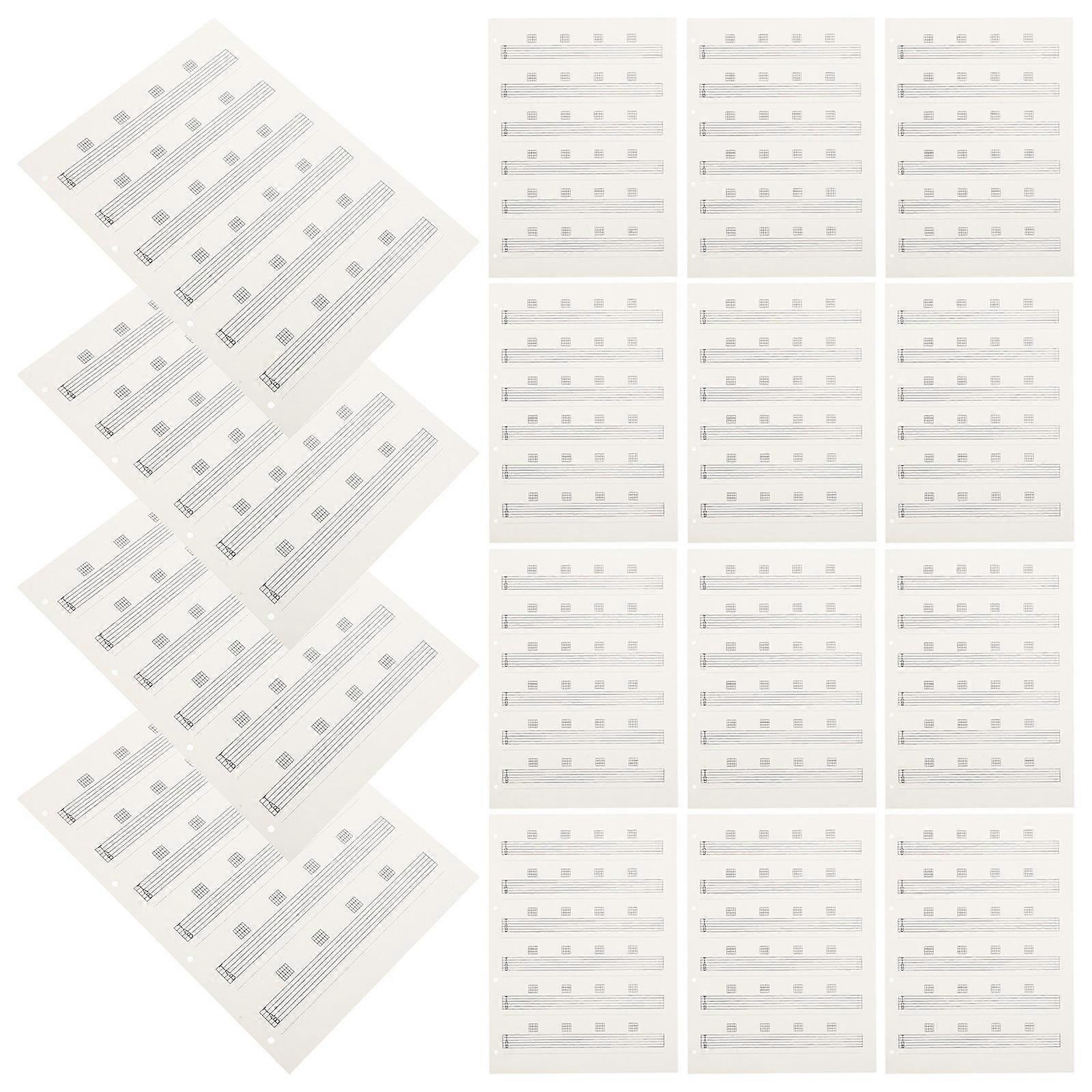 Blank Guitar Tablature Paper Sheets for Efficient Practice and Composition 85Pcs