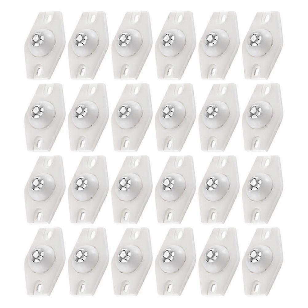 Adhesive Mini Caster Wheels 104Pcs White for Trash Cans