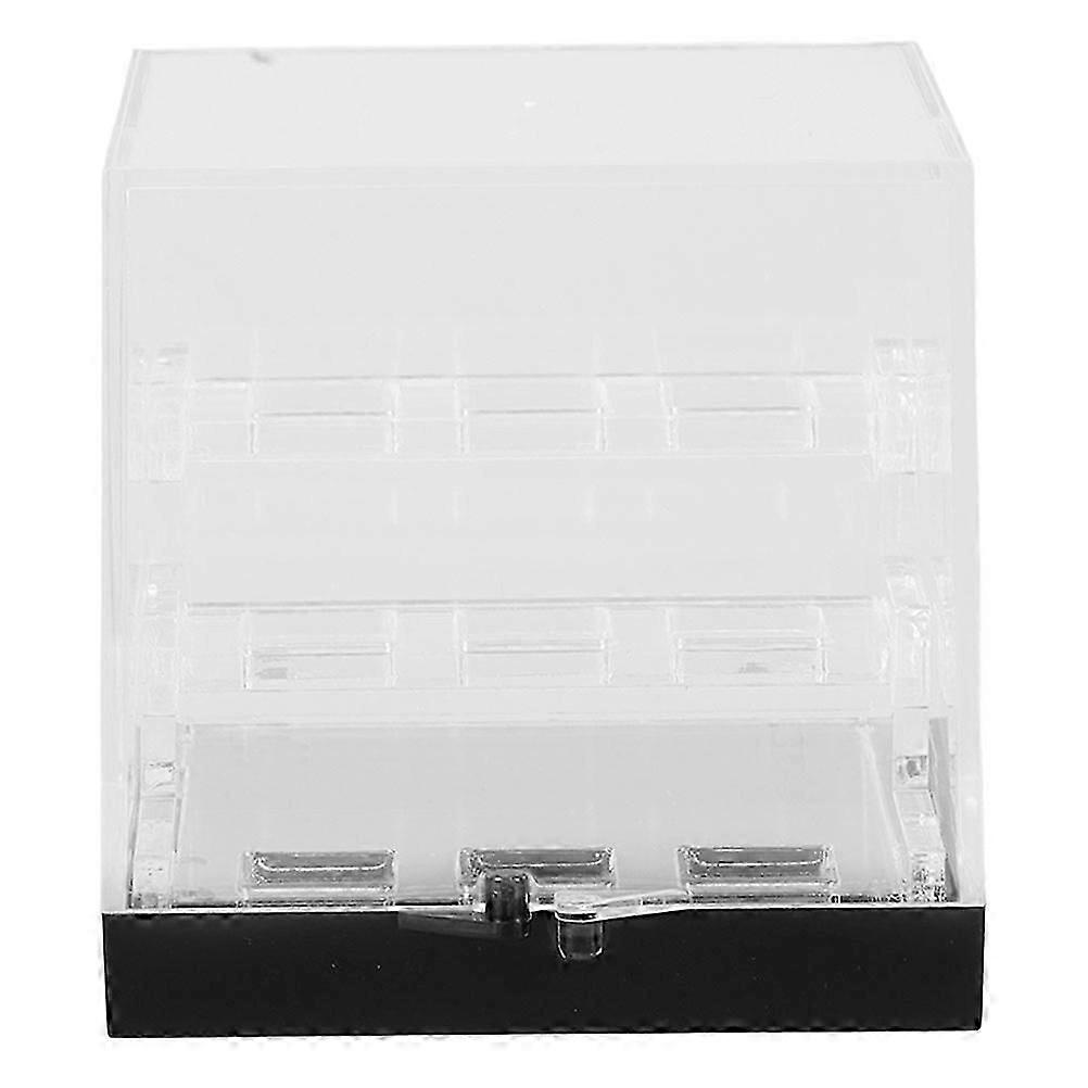 Display Box Acrylic Showcase Box for Gemstone with 2Pcs Multi-Layers Design