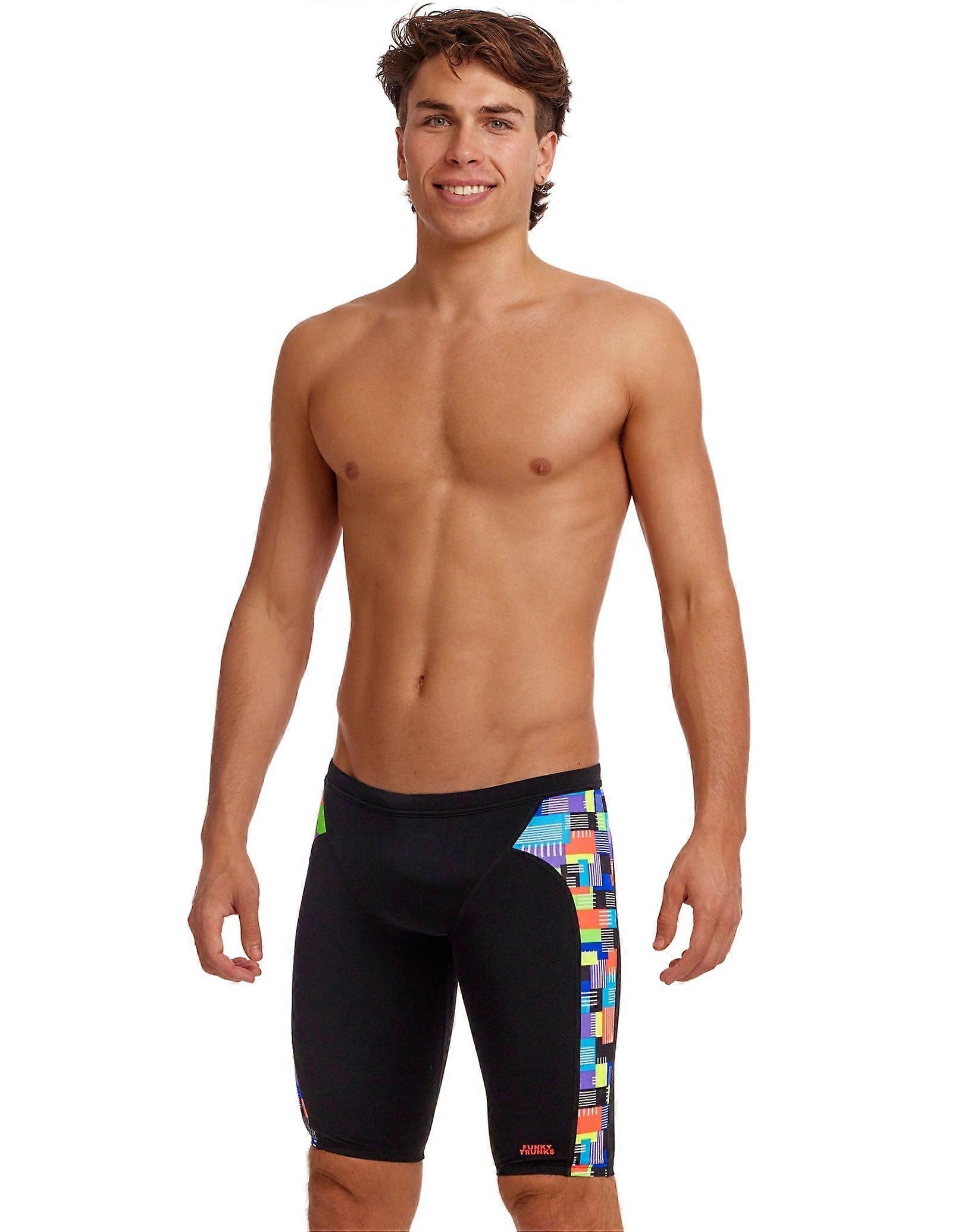 Funky Trunks Chip Set Swim Training Jammers - Black/Multi