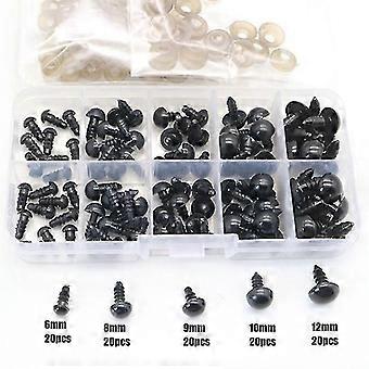 100 szt./zestaw 6-12 mm Nowe lalki dla dzieci, plastikowe oczy bezpieczeństwa, DIY dla zwierząt 25-26