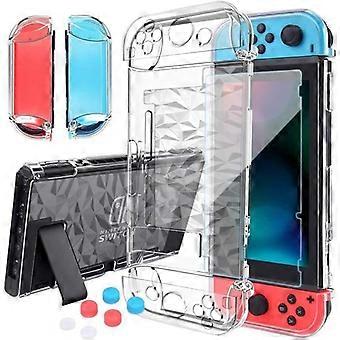 Case for Nintendo Switch Nintendo Switch Transparent Shell + Switch Screen Protector + 6 Thumb Grip