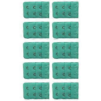 Bra Strap Extenders for Women 10Pcs Adjustable 3 Rows 2 Hooks Comfort Bra Accessories Underwear Extension Strap Buckle A23 light blue
