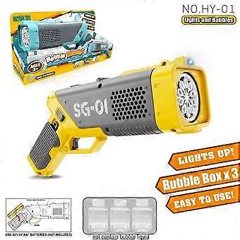 luminous automatic Electric Bubble Gun Gatlin Bubble Gun Machine Soap Bubbles Magic Bubble Bathroom Outdoor Toys For ChildrenBubble Blowing Toys