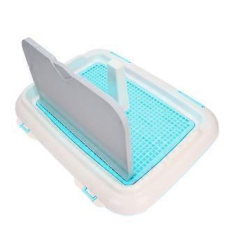 Dog Toilet Indoor Puppy Training Toilet Cat Potty Fence Dog Scheduled Urination Potty TrayBlue