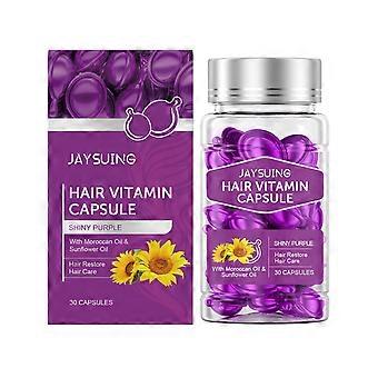 Purple Hair Oil Capsules for Smooth, Frizz-Free Hair, Single-Use Nourishing Treatment