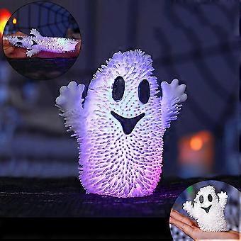 Halloween New Flash White Ghost Pumpkin Head Spooky Doll Brinquedos de Alívio do Estresse Light Flye1210