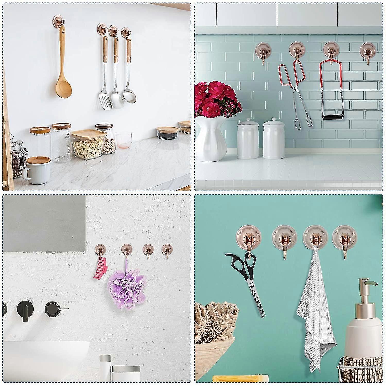 Clear Reusable Wreath Hanger With Key Lock,shower Hooks (4pcs)