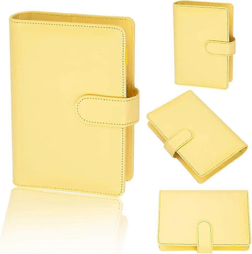A6 Pu Leather 6 Ring Binder Notebook Cover,refillable Personal Planner 6 Round