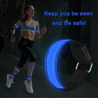 LED armband, 4 pieces Reflective LED luminous armbands light band children night safety light