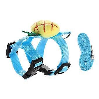 Cat Harness Leash for Pet Use 1Set Flexible Blue Summer Cat Harness Kit