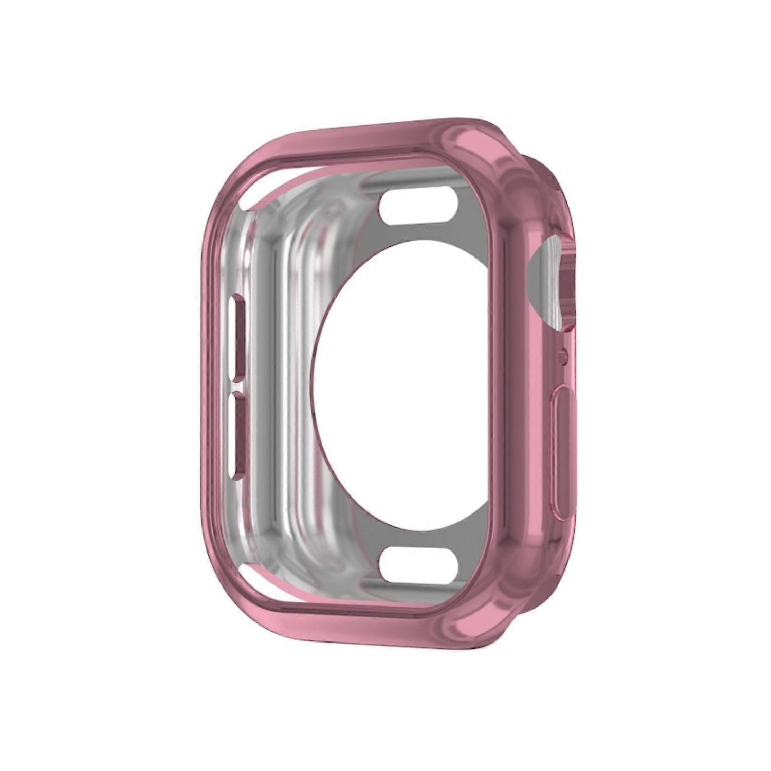 For Apple Watch Series 11 / 10 42mm TPU Protective Case Cover with Round Hole Design, Pink