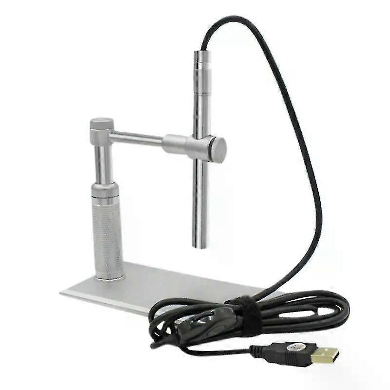 2MP USB Digital Microscope 500X 8 LED Camera Stand Microscopy CMOS Sensor 2 Megapixel Light Source Control Wheel Adjust