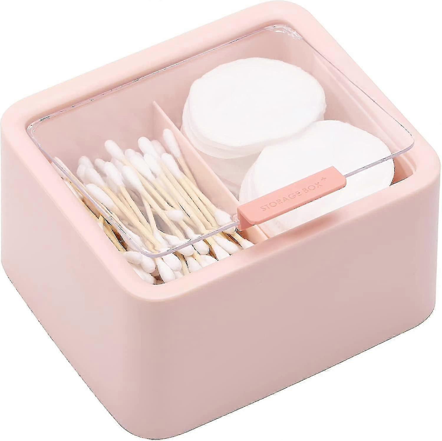 Qtips Storage Organizer 2 Pcs With Hinged Lids For Storage