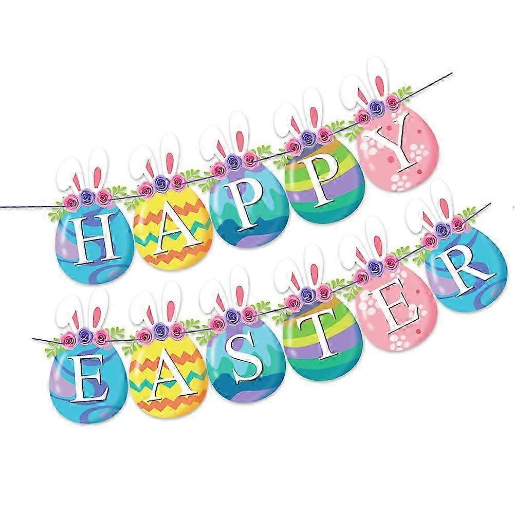 Easter Party Banner | Multi Color Rabbit Decoration | 1Pc