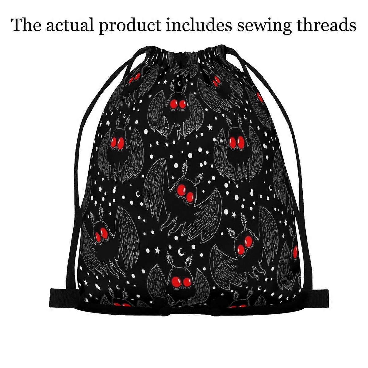 Cute Bat Cool Multi Size Double Side Printing Drawstring Backpack - Bulk Storage Solution for Organized Spaces-Pqasd