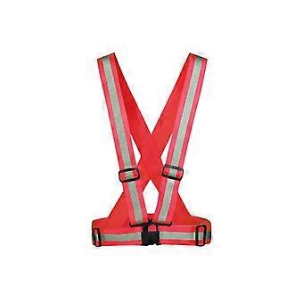 Reflektierende Weste Laufbekleidung 1er Pack, verstellbare Sicherheitsweste Warnschutzweste reflektierender Gürtel rot