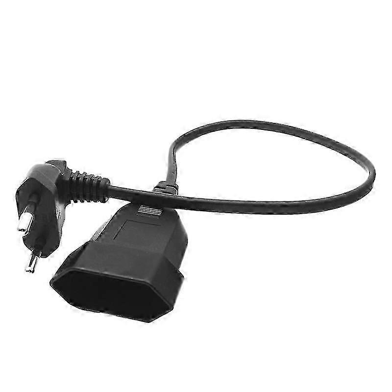 90 Degree Right Angle European Plug to Socket Extension Cable 0.3M for PC PDU Computer