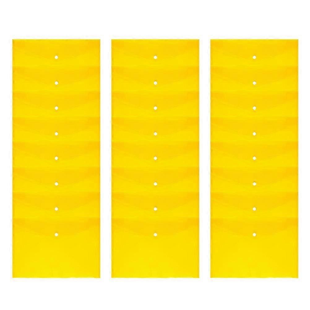 24PCS Envelope File Document Organizer with Snap Button Transparent Document Envelope Folder (Yellow)