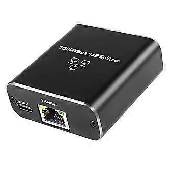 Gigabit Ethernet Splitter 1 to 2 1000Mbps RJ45 LAN Internet Splitter