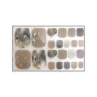 Summer Press On Toe Nails D One Size Glue  Quick Application for Instant Salon Finish
