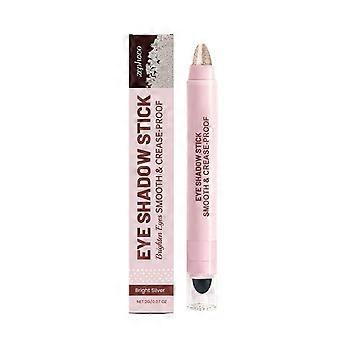 Zephoco Bright Silver Sparkling Cream Eyeshadow Stick: Bright Color And Non-Fading Crystal Sequin Eyeshadow Stick