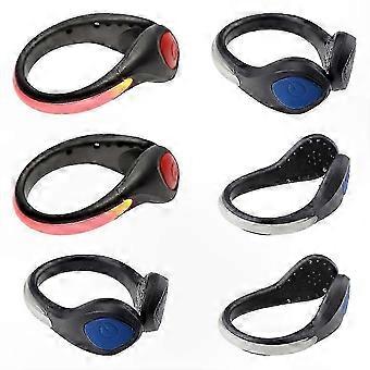 LED Shoe Clip Lights 6 Pcs Black Gear for Running, Jogging, and Night Safety