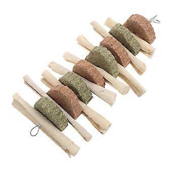 Kaninchen-Kaustangen, natürliches Hasenspielzeug zum Zähneputzen, 3er-Pack